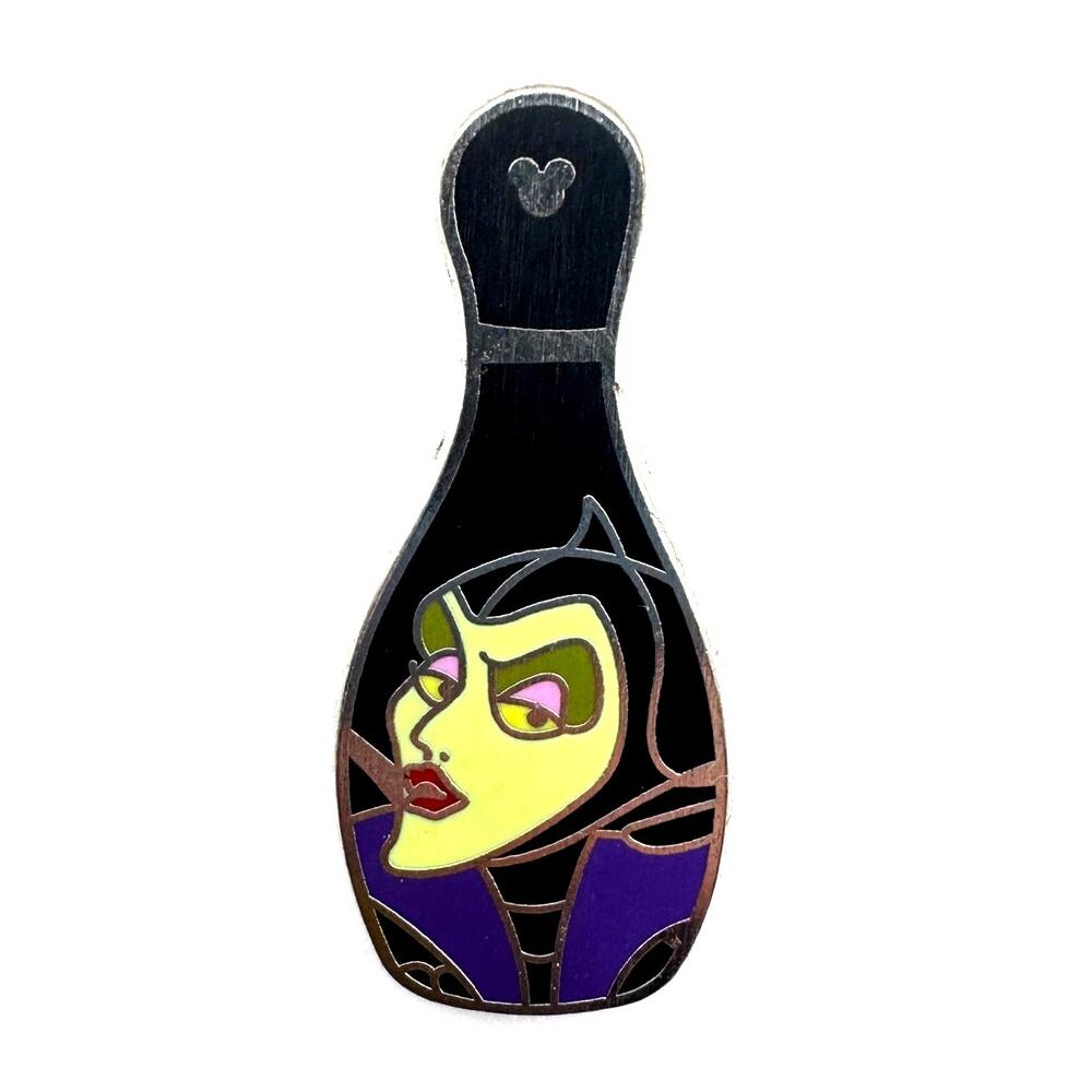 2008 Hidden Mickey Bowling Pin Villains Maleficent Disney Pin